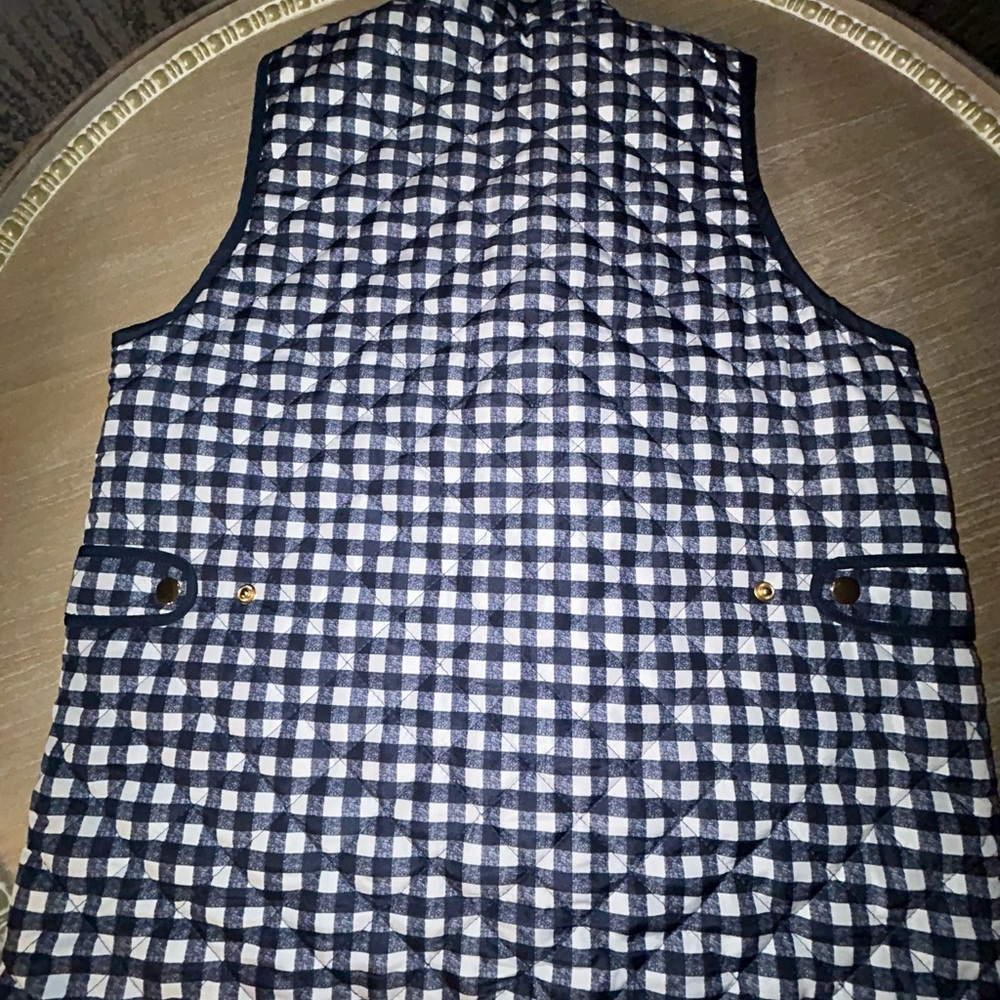 Excellent condition Draper James RSVP Reversible Quilted Puffer Vest Size Med. - Picture 4 of 8